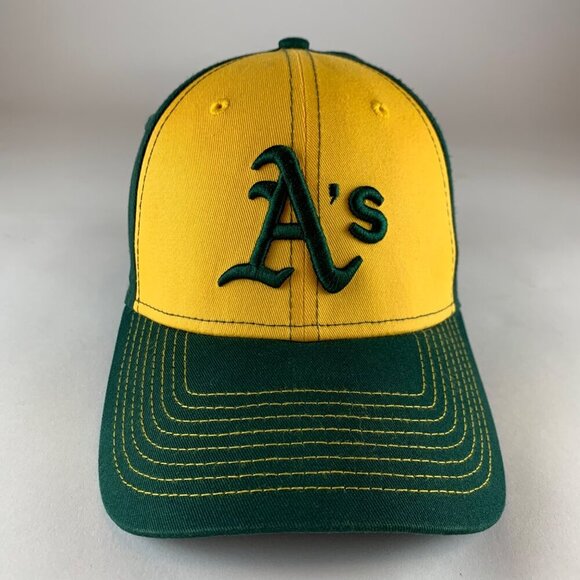 Oakland Athletics MLB Green Gold New Era 9Forty Snapback Adjustable Hat - Picture 2 of 6